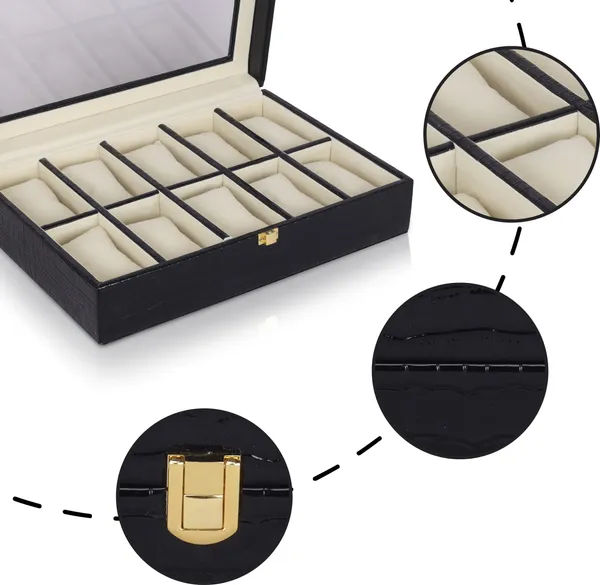Black_Premium_Pu_Watch_Box_Organizer_For_Unisex