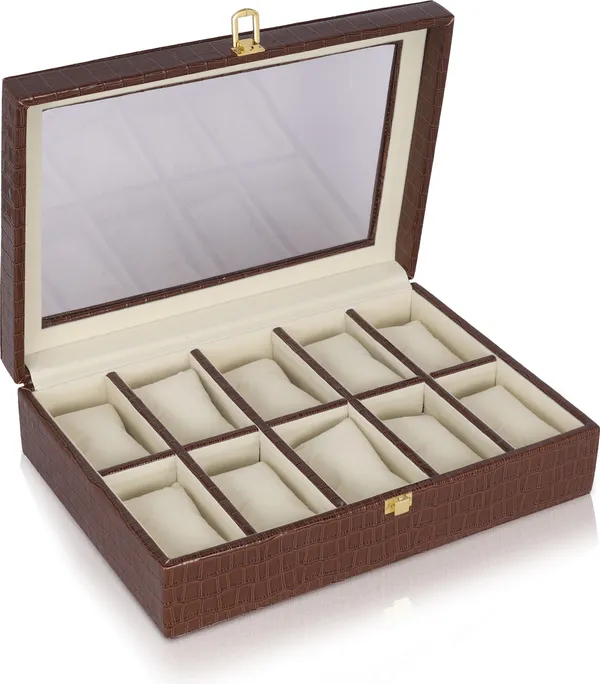 Dark_Brown_Premium_Leather_Watch_Box_Organizer_For_Unisex