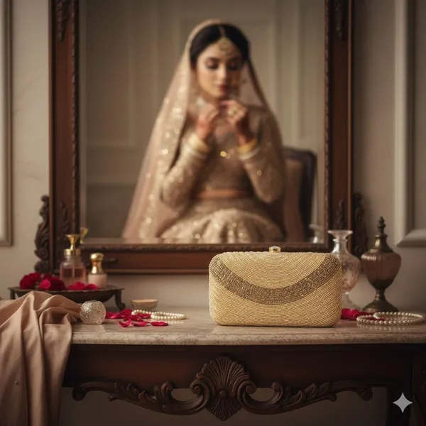 Gold_Solid_Clutch_Bag_For_Women
