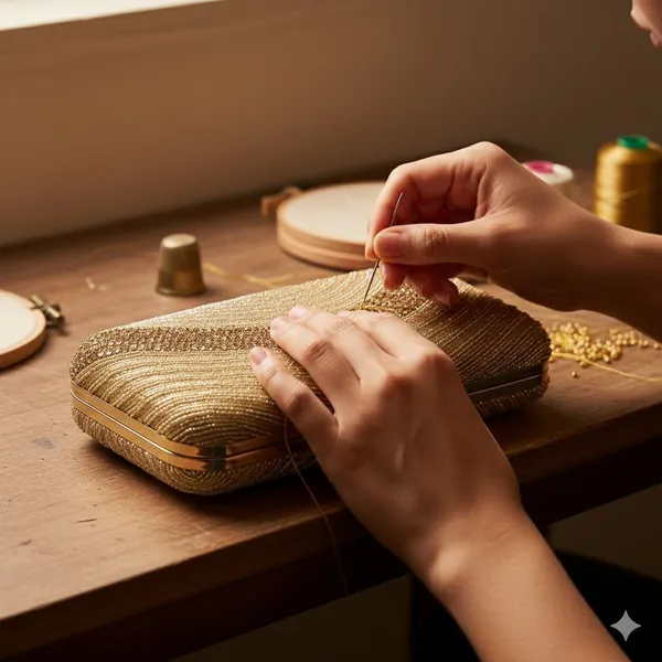 Gold_Solid_Clutch_Bag_For_Women