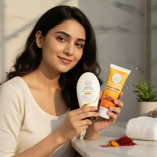 Haldi_Kesar_Ubtan_Facewash_And_Liposomal_Niacinamide_Sunscreen_Pack_Of_2