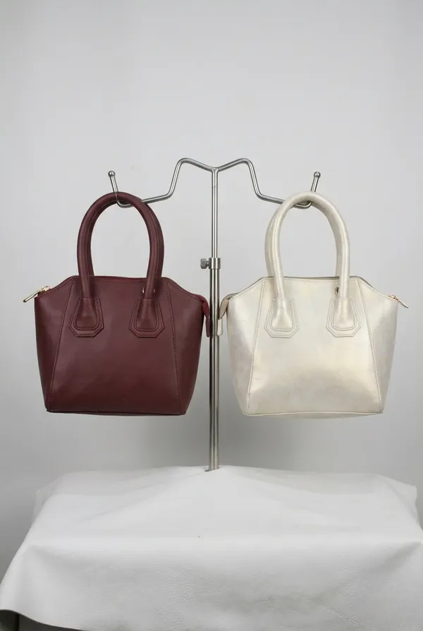 Burgundy_Polyurethane_Hand_Bag_for_Men_&_Women_(Combo_of_2)