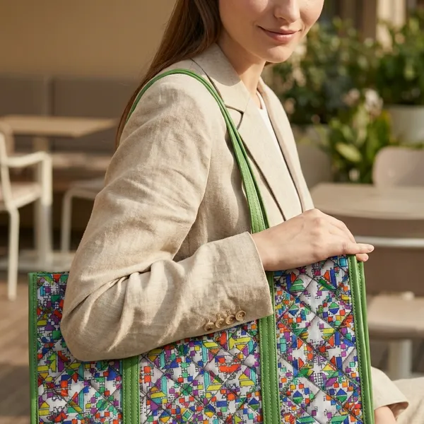 Green_Nylon_And_Hand_Bag_for_Men_&_Women