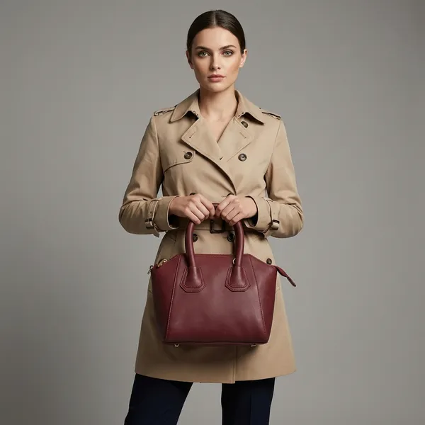 Burgundy_Polyurethane_Hand_Bag_for_Men_&_Women_(Combo_of_2)