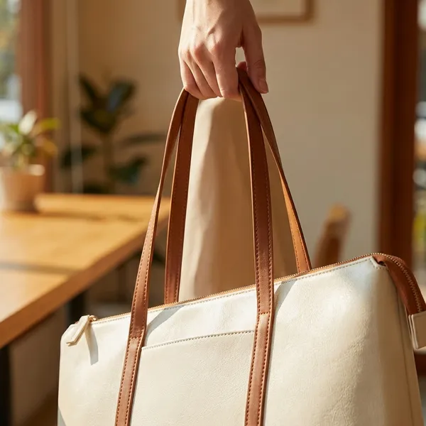 White_Polyurethane_Hand_Bag_for_Men_&_Women