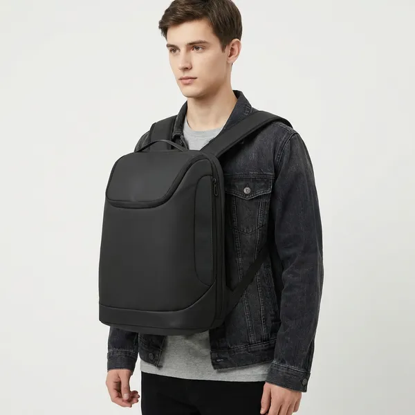 Black_Polyurethane_Back_Pack_for_Men_&_Women