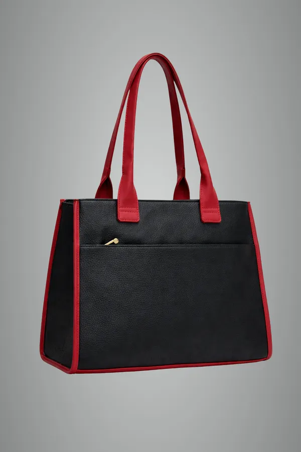 Black_Polyurethane_Hand_Bag_for_Men_&_Women