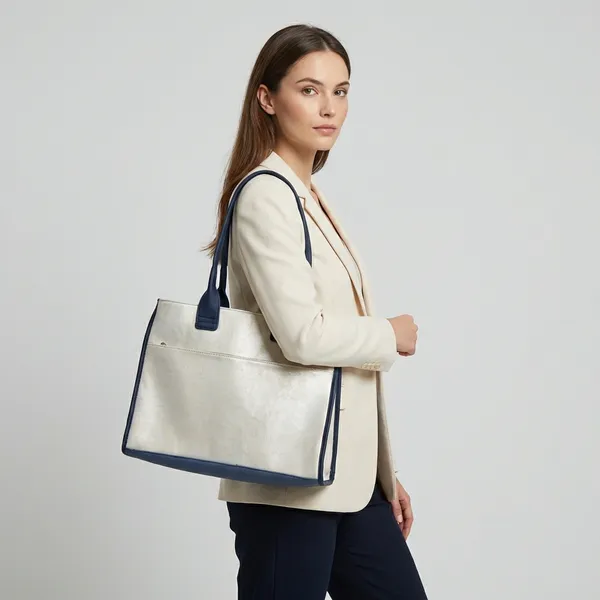 White_Polyurethane_Hand_Bag_for_Men_&_Women