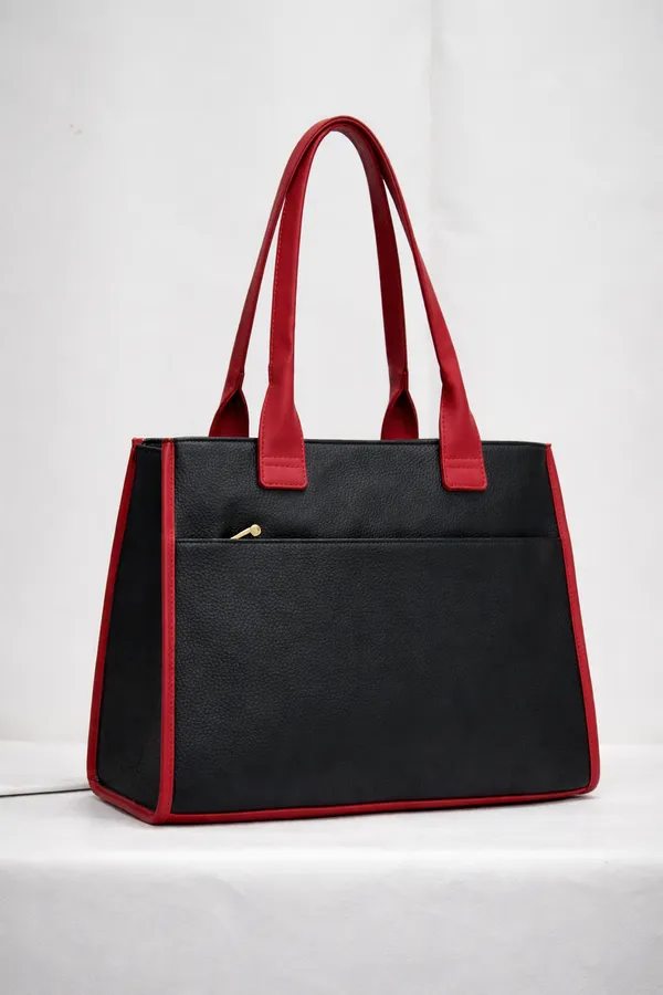 Black_Polyurethane_Hand_Bag_for_Men_&_Women