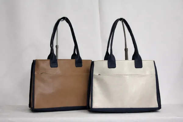 White_Polyurethane_Hand_Bag_for_Men_&_Women_(Combo_of_2)