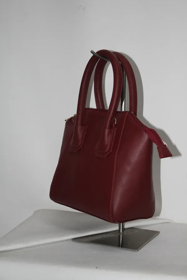 Burgundy_Polyurethane_Hand_Bag_for_Men_&_Women_(Combo_of_2)