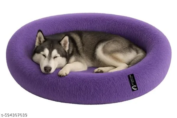 Oval_Shaped_Faux_Fur_Pet_Bed_For_Dogs_Kittens_Xl_Purple