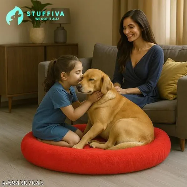Oval_Shaped_Faux_Fur_Pet_Bed_For_Dogs_Kittens_Xl_Grey