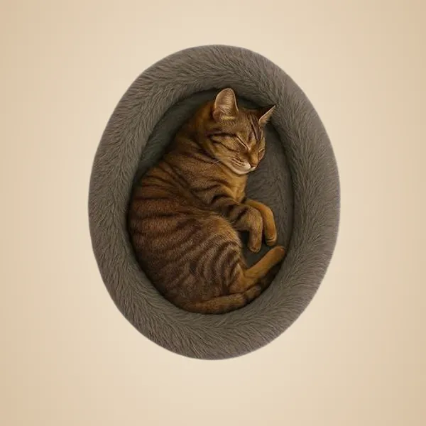 Stuffiva_Oval_Shaped_Faux_Fur_Pet_Bed_For_Dogs_Kittens_With_Reversible_Cushion_Washable_Cozy_And_Comfortable_Small_Grey