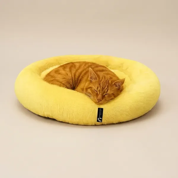 Stuffiva_Oval_Shaped_Faux_Fur_Pet_Bed_For_Dogs_Kittens_With_Reversible_Cushion_Washable_Cozy_And_Comfortable_Small_Yellow
