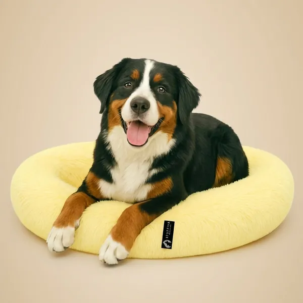 Stuffiva_Oval_Shaped_Faux_Fur_Pet_Bed_For_Dogs_Kittens_With_Reversible_Cushion_Washable_Cozy_And_Comfortable_Medium_Yellow