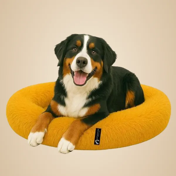 Oval_Shaped_Faux_Fur_Pet_Bed_For_Dogs_Kittens_M_Mustard