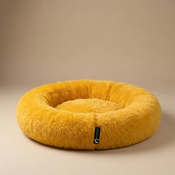 Oval_Shaped_Faux_Fur_Pet_Bed_For_Dogs_Kittens_M_Mustard