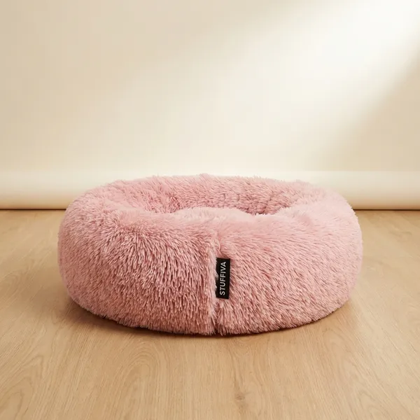 Oval_Shaped_Faux_Fur_Pet_Bed_For_Dogs_Kittens_M_Pink