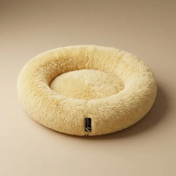 Oval_Shaped_Faux_Fur_Pet_Bed_For_Dogs_Kittens_L_Yellow