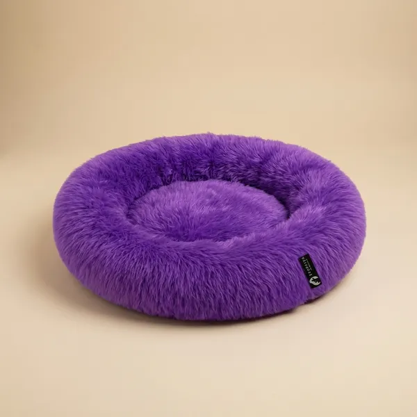 Oval_Shaped_Faux_Fur_Pet_Bed_For_Dogs_Kittens_L_Purple