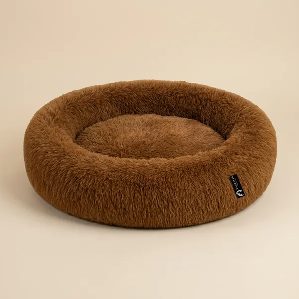 Oval_Shaped_Faux_Fur_Pet_Bed_For_Dogs_Kittens_L_Brown