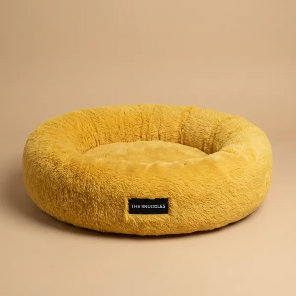 Oval_Shaped_Faux_Fur_Pet_Bed_For_Dogs_Kittens_Xl_Mustard