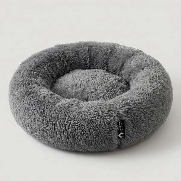 Oval_Shaped_Faux_Fur_Pet_Bed_For_Dogs_Kittens_Xl_Grey