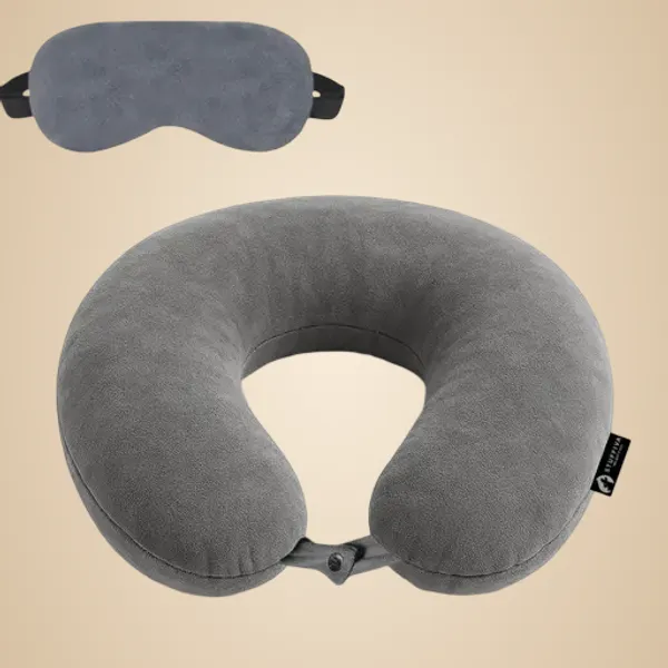 U_Shape_Neck_Pillow_Travelling_Headrest_With_Eye_Mask_Neck_Pillow_Npu_Grey