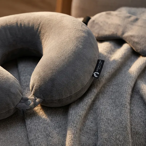 U_Shape_Neck_Pillow_Travelling_Headrest_With_Eye_Mask_Neck_Pillow_Npu_Grey