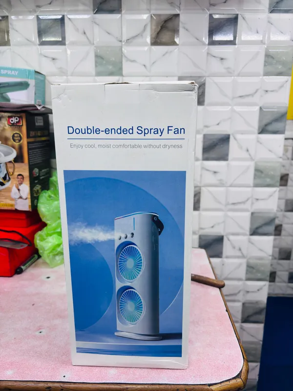White_Portable_Double_Fan