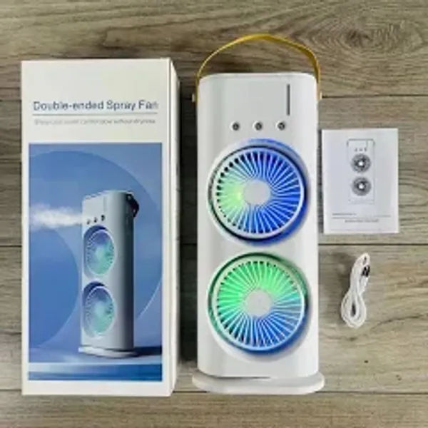 White_Portable_Double_Fan