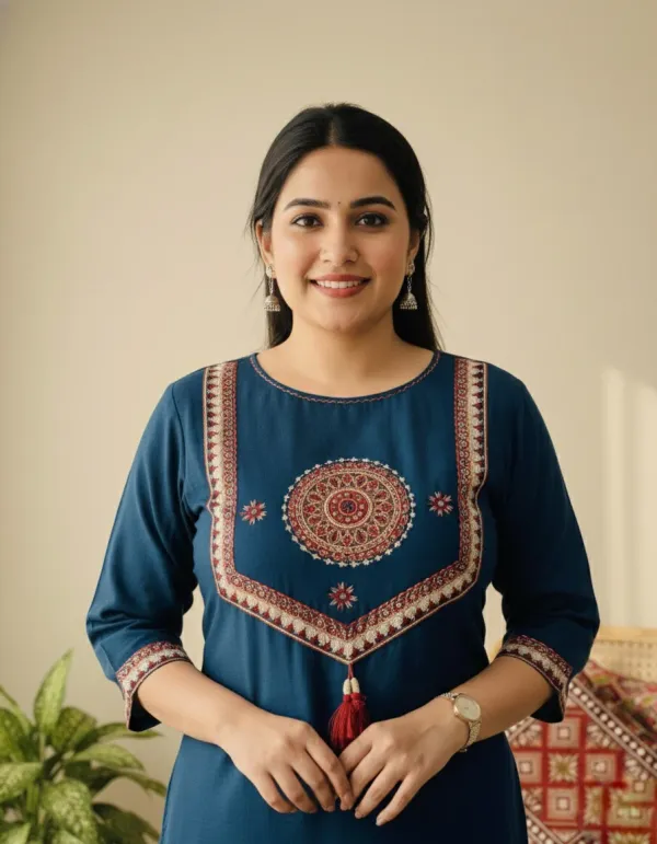 Blue_Amayra_Arjakh_Cotton_Kurti_Pant_Dupatta_Set_Thread_&_Lace_For_Women