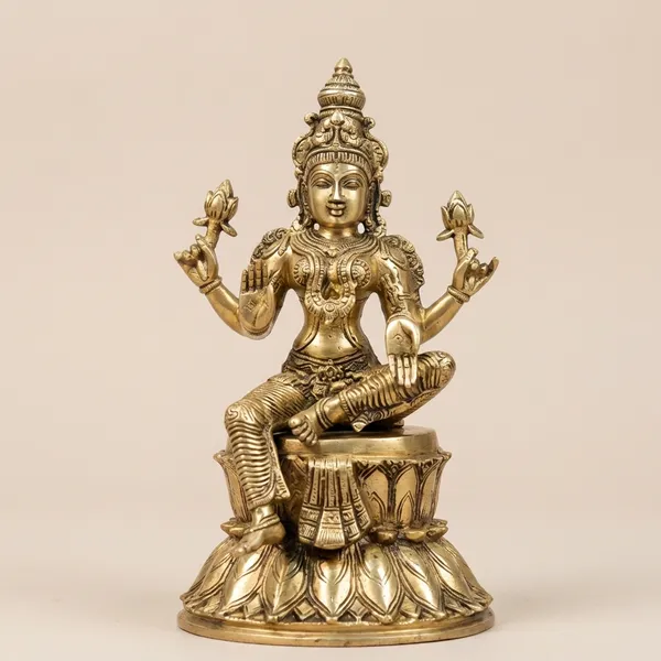 Gold_Brass_Lakshmi_Idol_For_Home_Temple,_Pooja_Room,_Festive_Decor