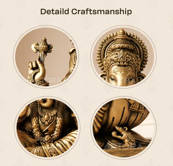 Gold_Traditional_Brass_Peacock_Oil_Lamp_Set_And_Lord_Ganesha_Idol_Pack_Of_2
