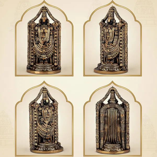 Gold_Brass_Hand_Painted_Hindu_God_Sculpture_Lord_Venkateswara_Swamy_Idol_For_Pooja,_Home_Mandir,_Office_And_Gifting