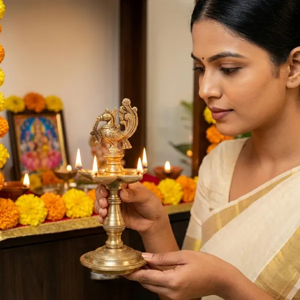 Gold_Traditional_Brass_Peacock_Oil_Lamp_Set_And_Lord_Ganesha_Idol_Pack_Of_2