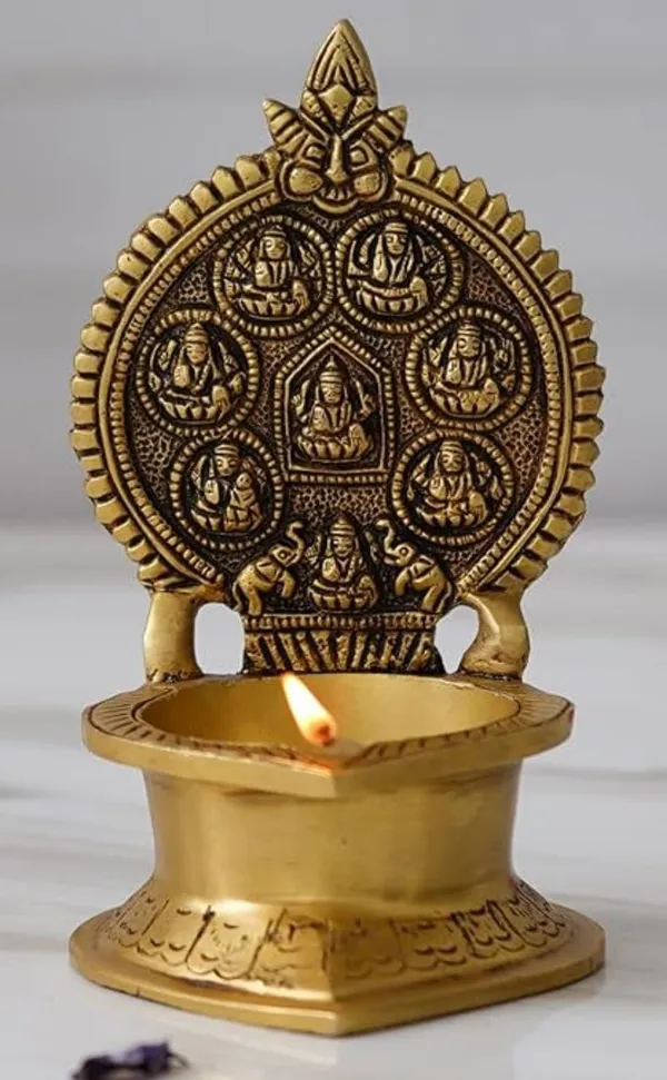 Gold_Brass_Decorative_Diya_With_Ashtalakshmi_Design