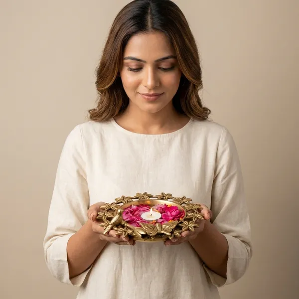 Gold_Brass_Urli_Bowl_With_Peacock_Design_And_Floating_Diya