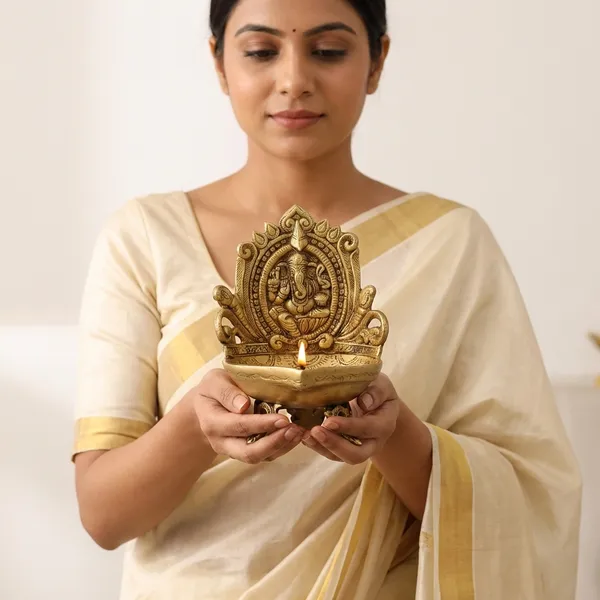 Gold_Brass_Ganesh_Decorative_Oil_Lamp_Diya_With_Stand