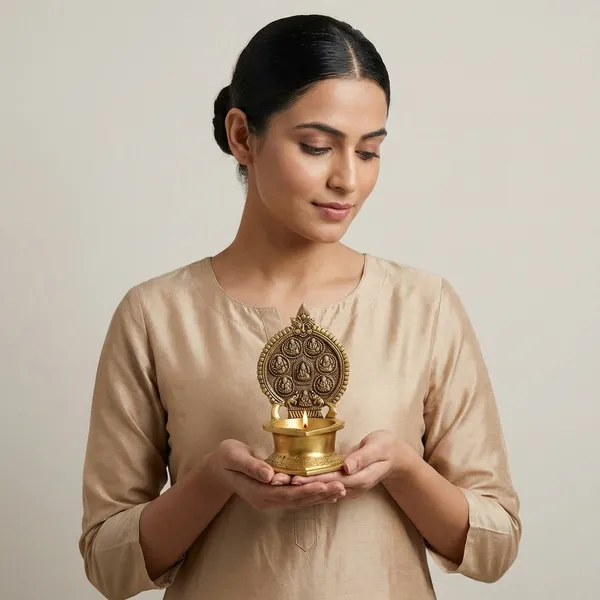 Gold_Brass_Decorative_Diya_With_Ashtalakshmi_Design