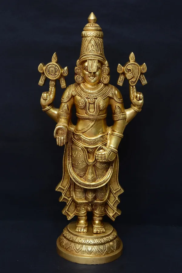 Gold_Brass_Vishnu_Idol_For_Home_Temple,_Spiritual_Decor