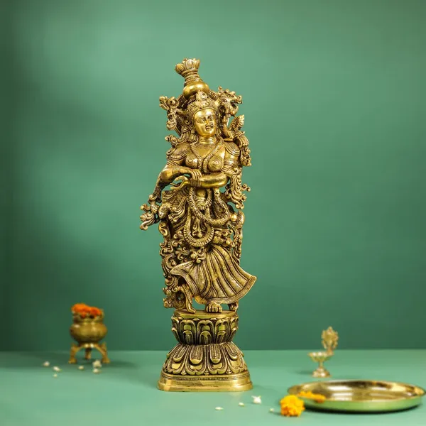 Gold_Brass_Goddess_Figurine_For_Home_Decor,_Spiritual_Decor,_Gifting