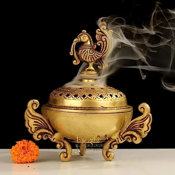 Gold_Antique_Brass_Peacock_Incense_Burner_With_Lid