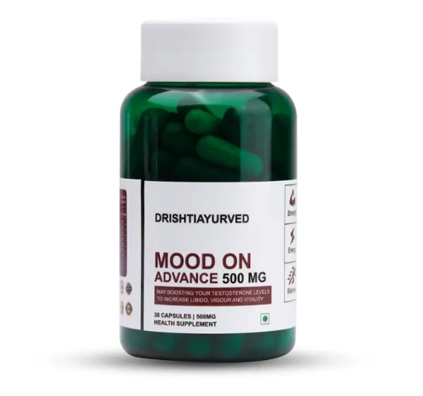 Dark_Translucent_Green_Potent_Ayurvedic_Herbal_Blend_Mood_On_Advance_1_Month_Pack_(30_Caps)_500_GM