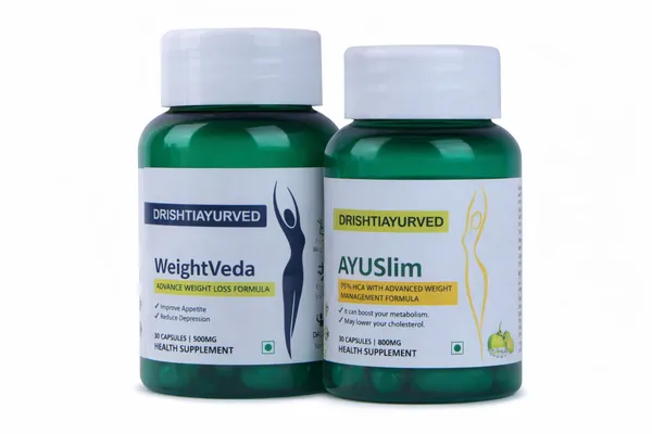 Pack_of_2_Dark_Translucent_Green__Lekhaniya_herbs_Ayurslim_Capsules_30_Cap_800_Mg_and_Synergistic_Ayurvedic_Blend_Weight_Veda_30_Capsules_500Mg