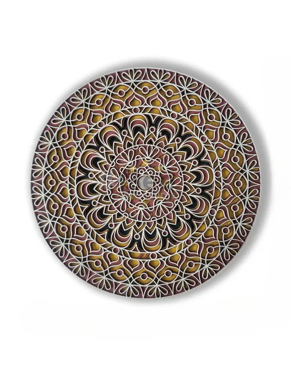 Multicolour_Mdf_4_layered_Mandala_Wall_Decor