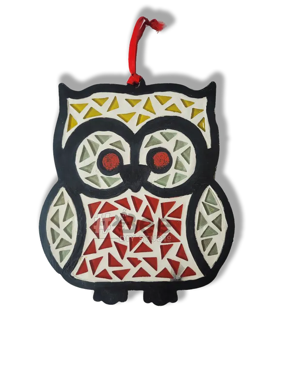 Multicolour_Mdf_&_Mosaic_Tiles_Mosaic_Owl_Wall_Decor