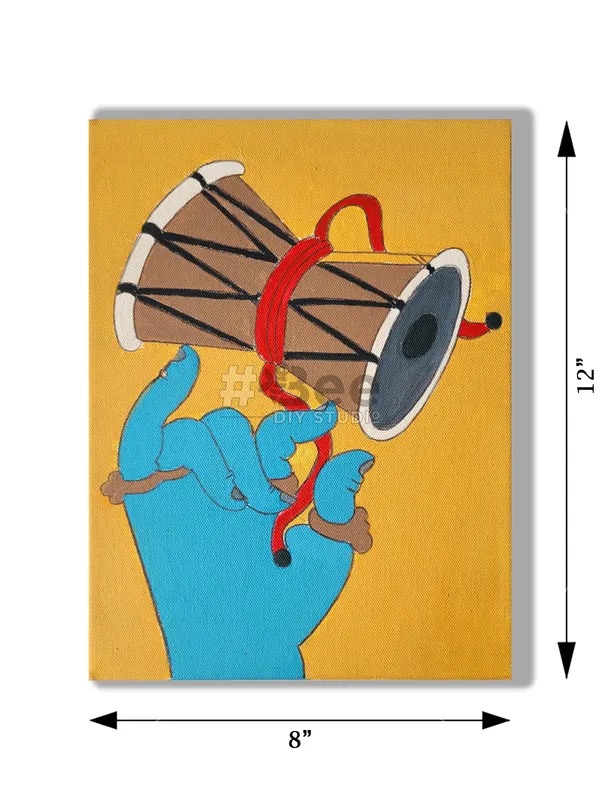Multicolour_Mdf_Canvas_Painting_Shiv_Damru_Wall_Decor