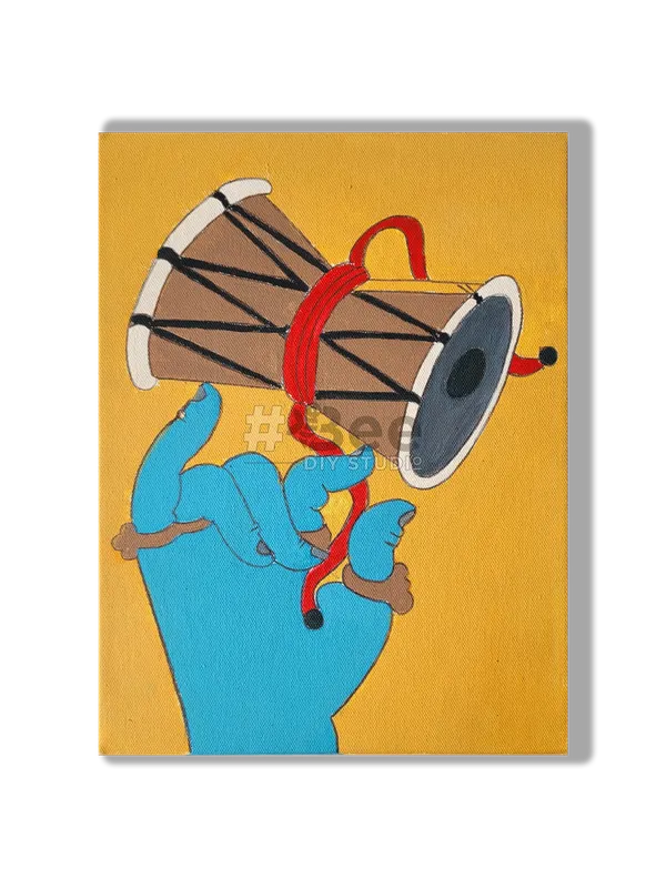 Multicolour_Mdf_Canvas_Painting_Shiv_Damru_Wall_Decor
